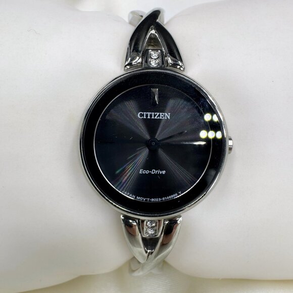 Citizen Eco-Drive Axiom Women’s Watch EX1420-50E Silver Feminine Dainty Like New - Picture 5 of 9